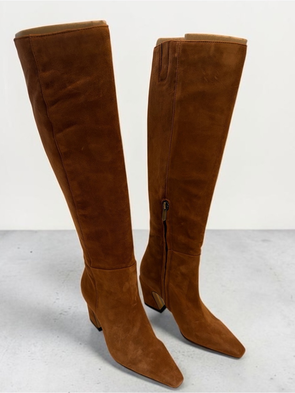 Sam Edelman Tall Over-the-Knee Suede Boots in Chestnut - Picture 4 of 9